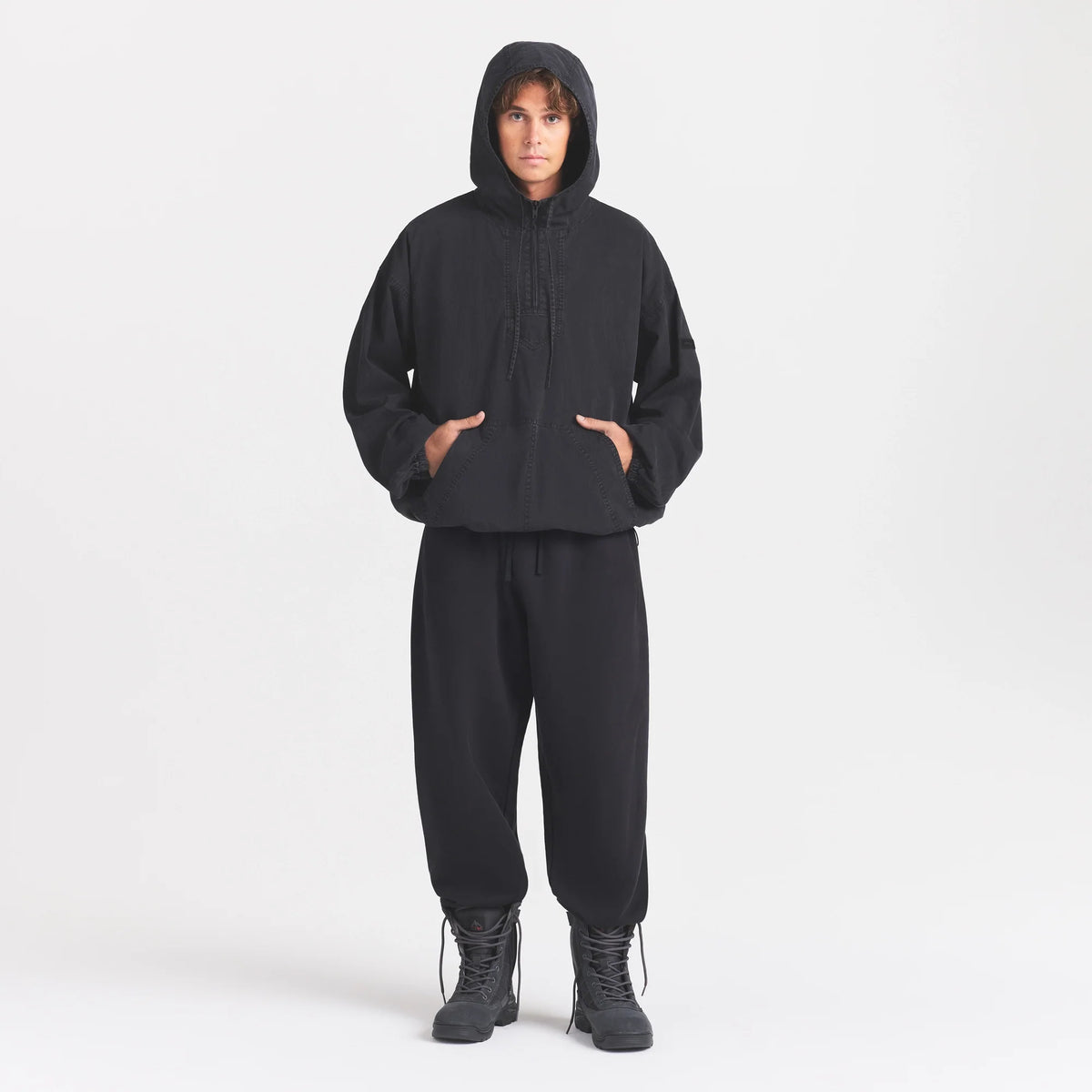 WOVEN MENS ANORAK JACKET | ONYX