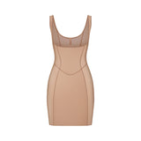 POWER MESH SHAPEWEAR OPEN BUST SLIP DRESS | SIENNA