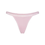 LIGHTWEIGHT COTTON LOGO PICOT THONG | PEONY