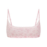 LIGHTWEIGHT COTTON POINTELLE SCOOP BRALETTE | BLOOM DAINTY FLORAL