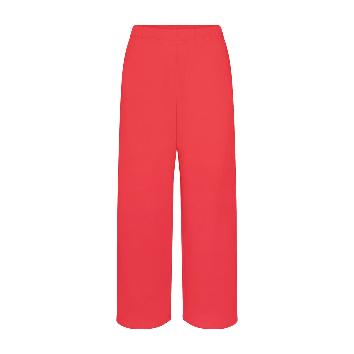 COTTON FLEECE STRAIGHT LEG PANT | WASHED RED