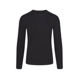 SKIMS COTTON RIB MENS HENLEY | ONYX