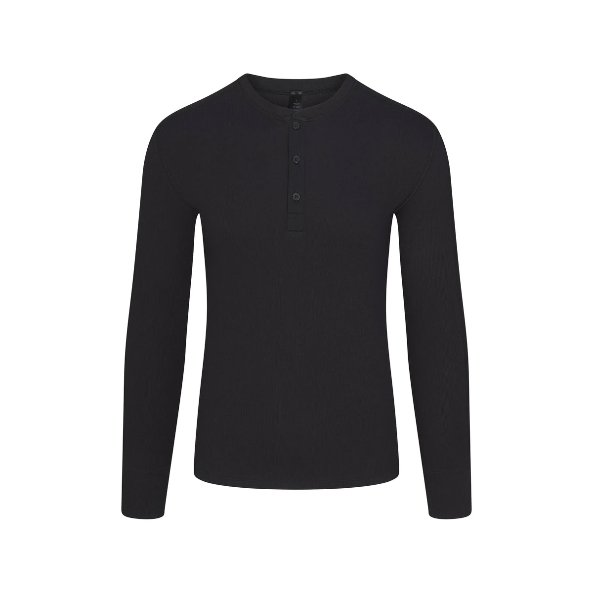 SKIMS COTTON RIB MENS HENLEY | ONYX