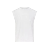 HEAVYWEIGHT COTTON MENS CROPPED MUSCLE TANK | CHALK