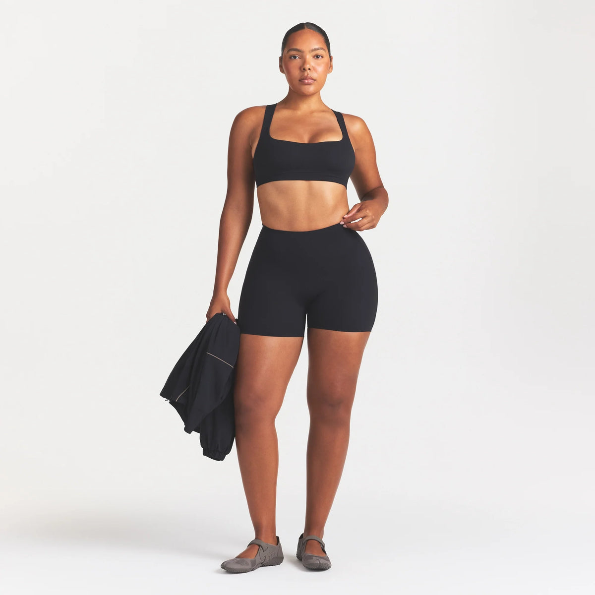 NikeSKIMS STUDIO STRETCH 5" BIKER SHORT | OBSIDIAN
