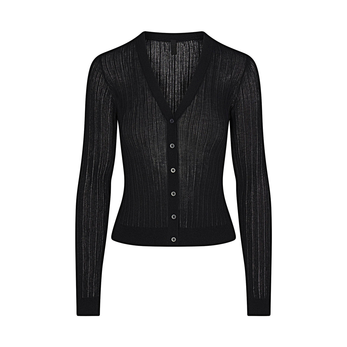 SHEER KNIT CARDIGAN | ONYX