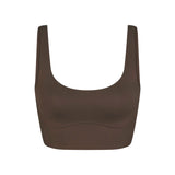 NikeSKIMS MATTE LONGLINE CORSET BRA | DARK SEPIA
