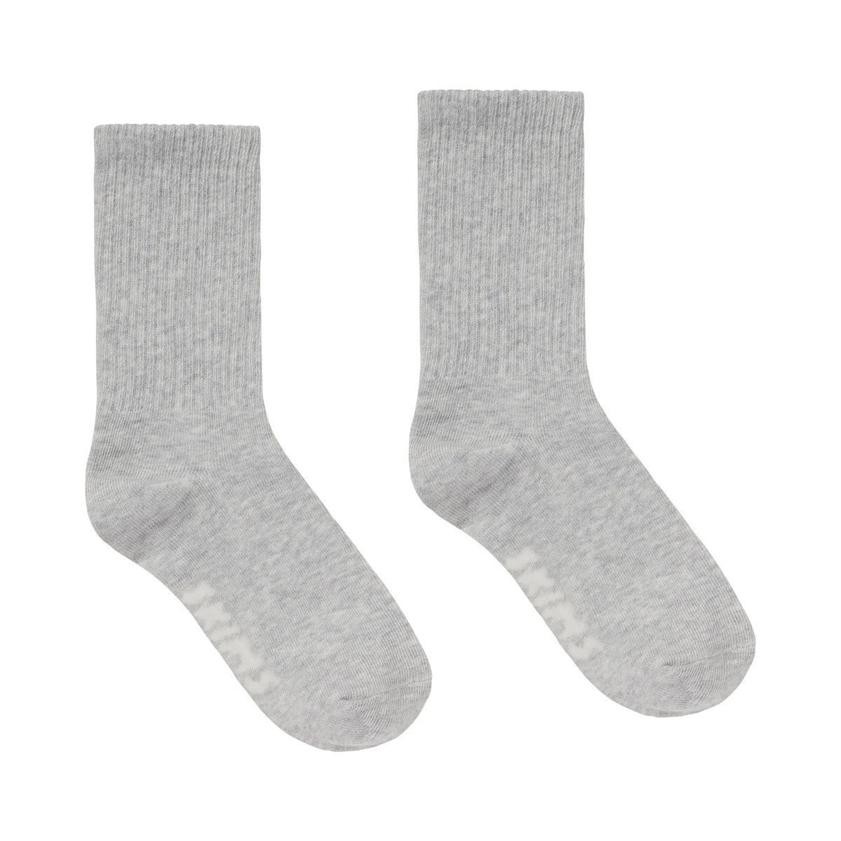 RIBBED CREW SOCK | LIGHT HEATHER GREY