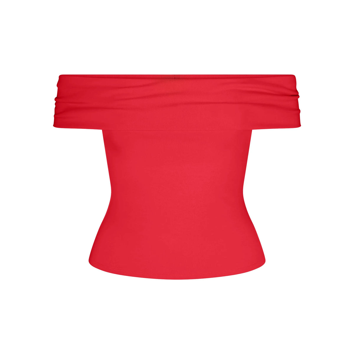 SMOOTH LAYERS ASYMMETRICAL OFF THE SHOULDER TOP | CARMINE
