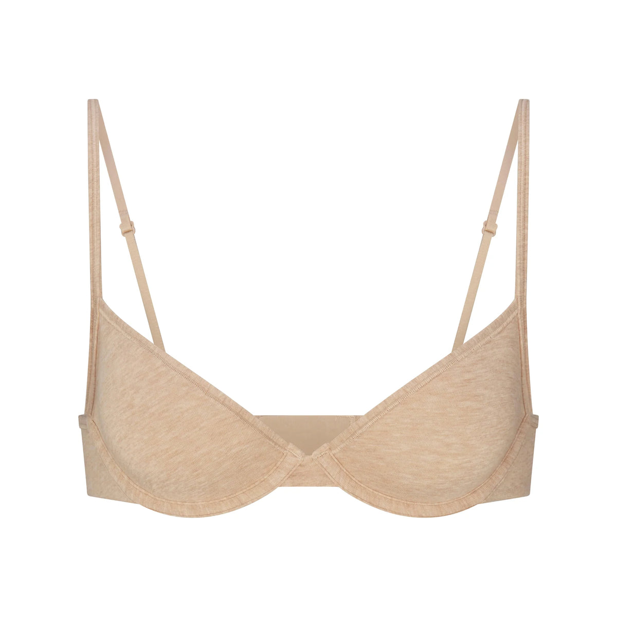 EVERYDAY COTTON UNLINED DEMI BRA | CLAY HEATHER