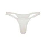 ULTRA FINE MESH RUFFLE STRING THONG | IVORY