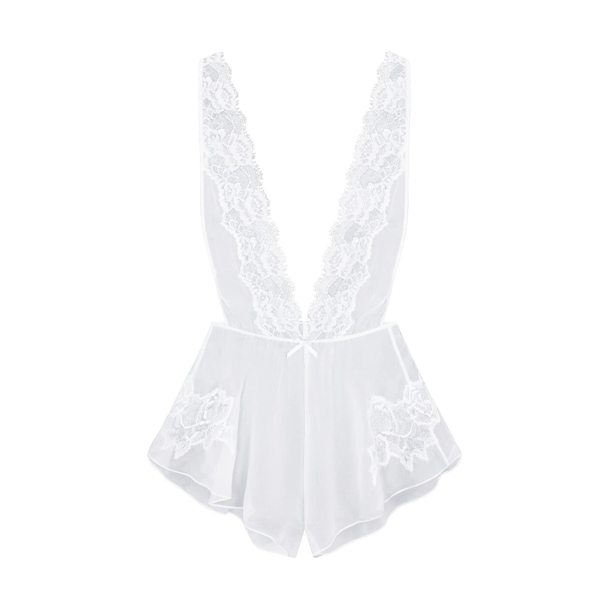 SKIMS ROMANCE PLUNGE TEDDY | IVORY