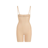 SKIMS BODY CORE SCULPT OPEN BUST MID THIGH BODYSUIT | CLAY