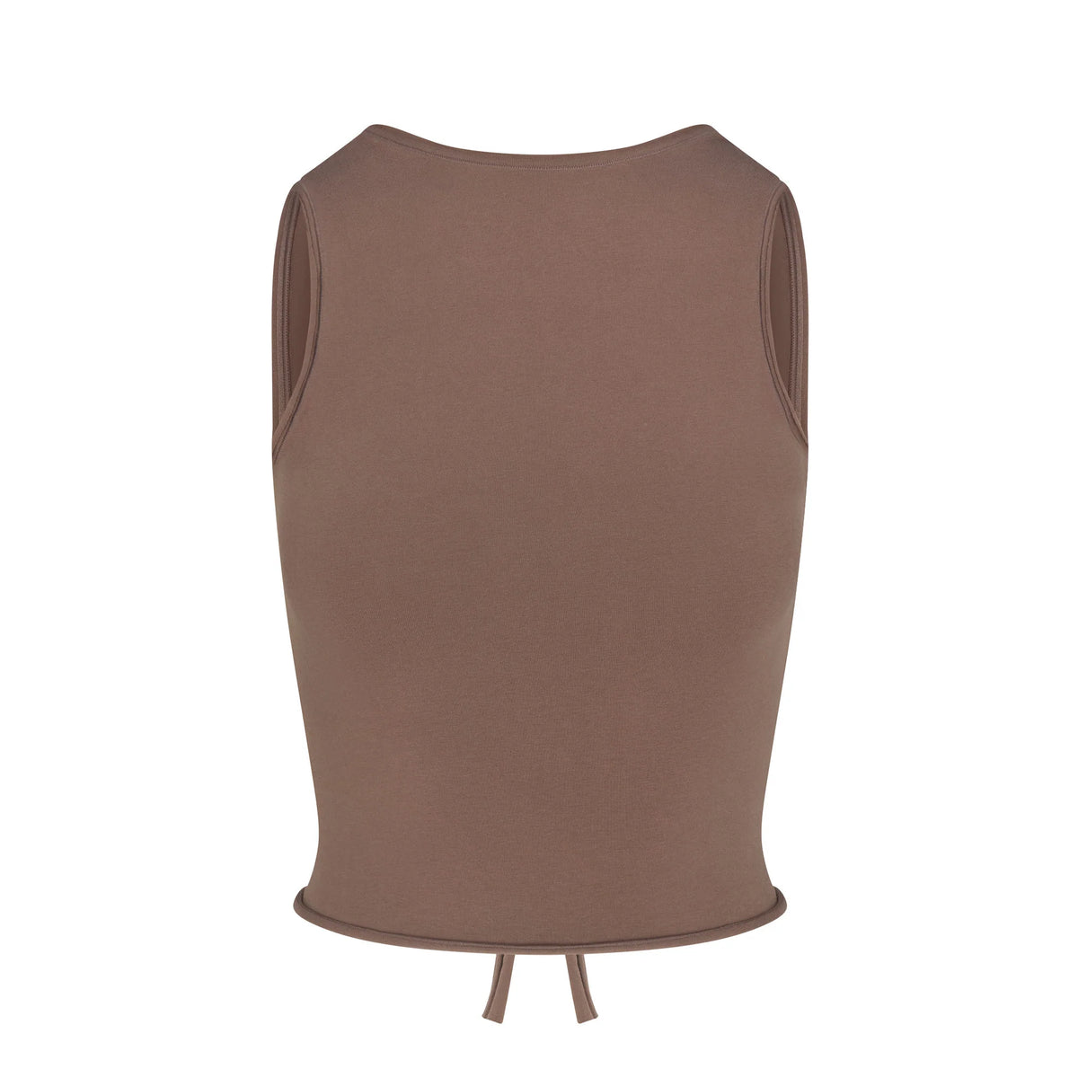 COTTON JERSEY TIE BACK TANK | AMETHYST