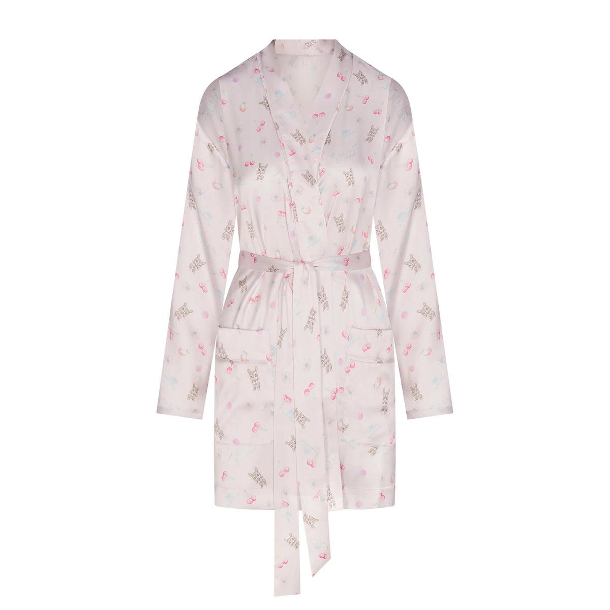 WOVEN SHINE ROBE | BARELY PINK SNACK BAG