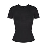 SHEER MODAL LONG T-SHIRT | ONYX