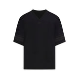 NikeSKIMS STRETCH KNIT OVERSIZED V-NECK TOP | OBSIDIAN