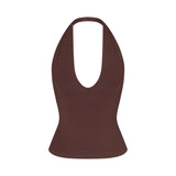 SMOOTH LAYERS HALTER TOP | COCOA