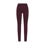 COTTON FLEECE LEGGING WITH EMBOSSED LOGO | CURRANT