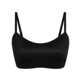 NikeSKIMS SATIN SHINE SCOOP CAMI BRA | OBSIDIAN