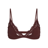 FITS EVERYBODY LACE TRIANGLE BRALETTE | COCOA
