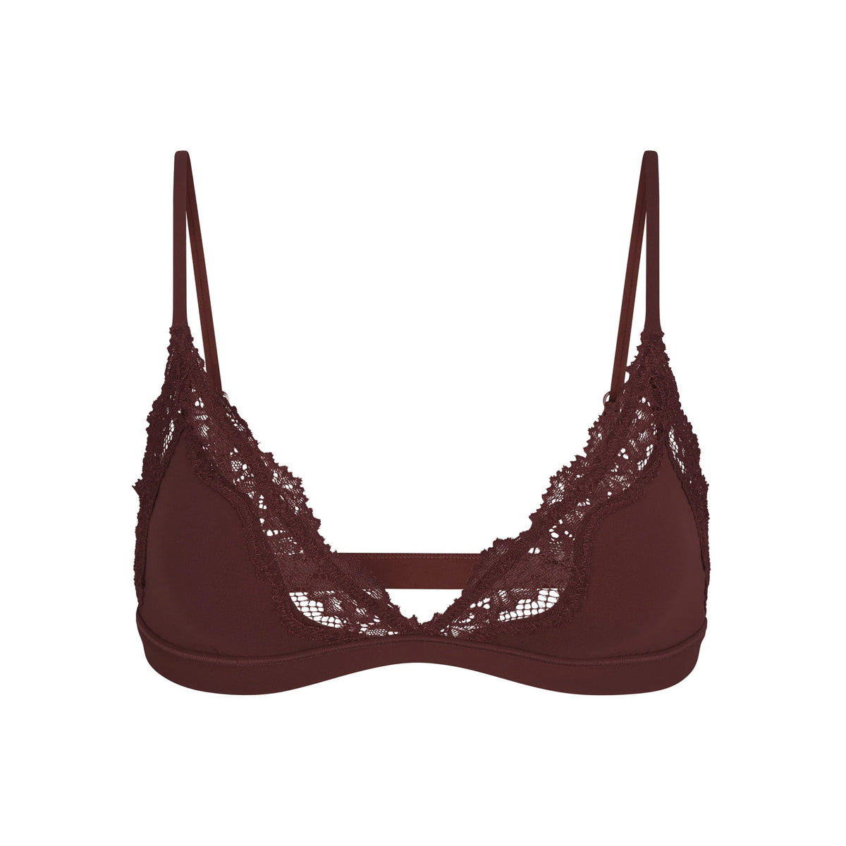 FITS EVERYBODY LACE TRIANGLE BRALETTE | COCOA