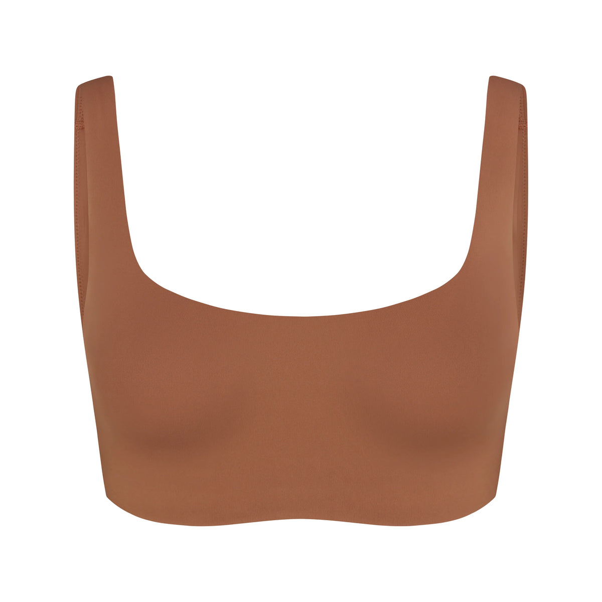 NikeSKIMS MATTE SCOOP NECK BRA | CAROB BROWN