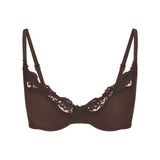 FITS EVERYBODY LACE UNLINED SCOOP BRA | ESPRESSO