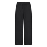 WOVEN COTTON OVERSIZED STRAIGHT LEG PANT | ONYX