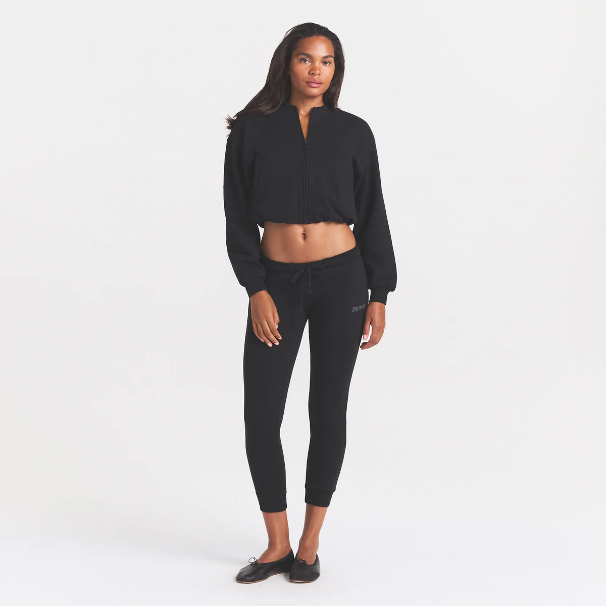 COTTON FLEECE BOMBER JACKET | ONYX