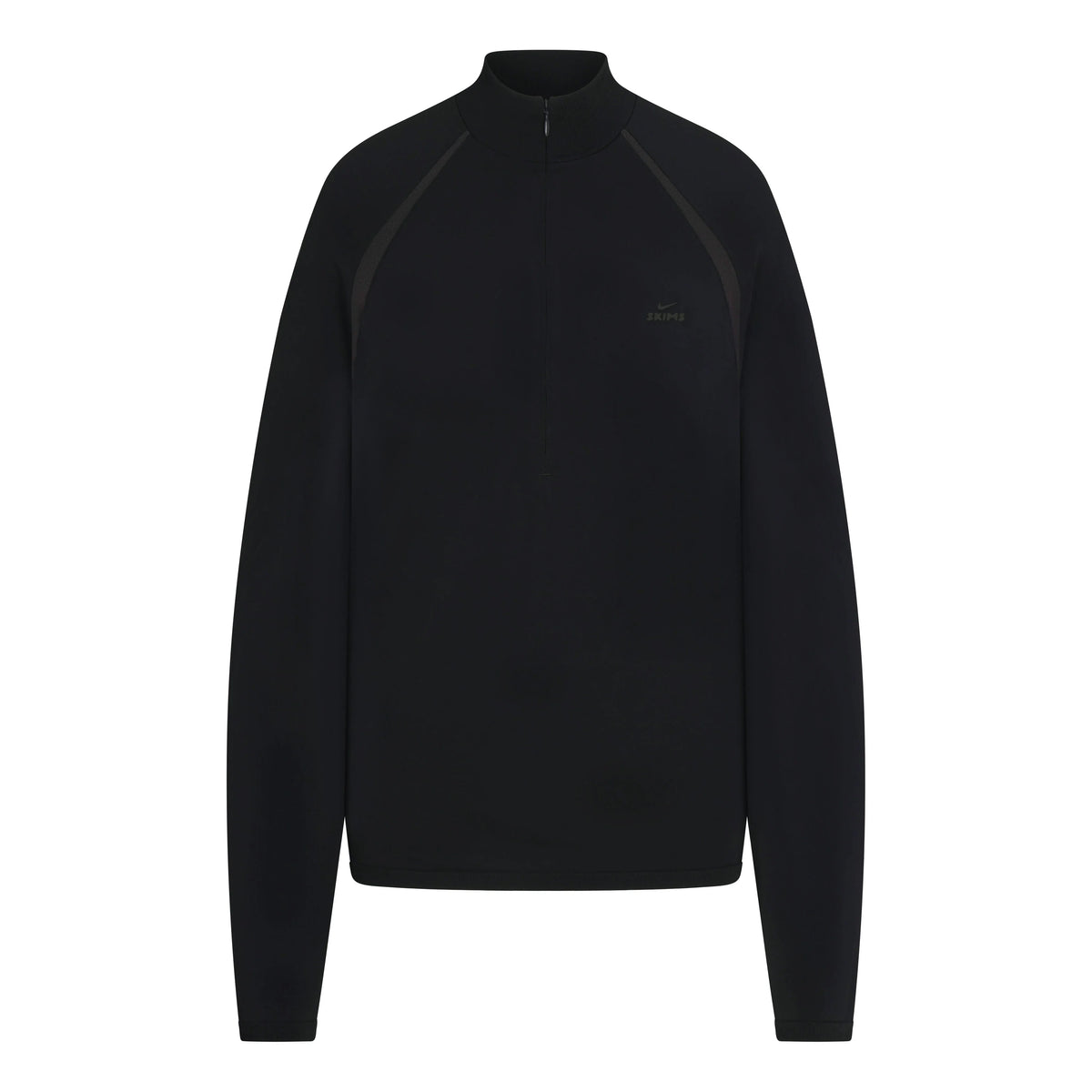 NikeSKIMS STRETCH KNIT LONG SLEEVE HALF ZIP | OBSIDIAN