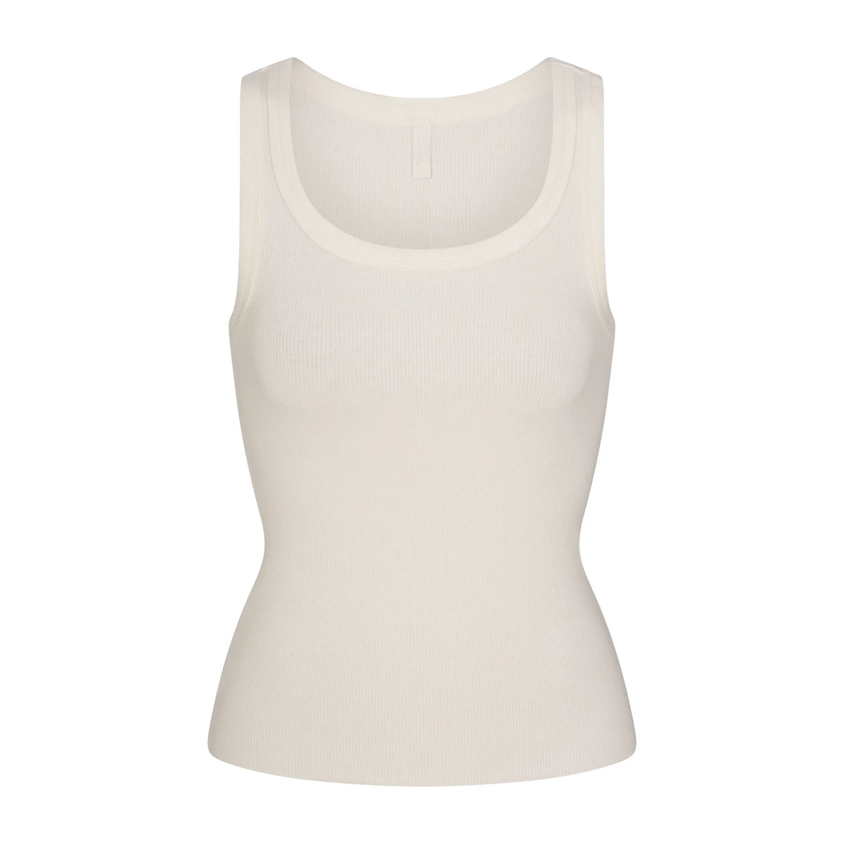 COTTON RIB SCOOP NECK TANK | MARBLE
