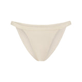 LIGHTWEIGHT COTTON LOGO PICOT STRING BIKINI | BUTTER TONAL