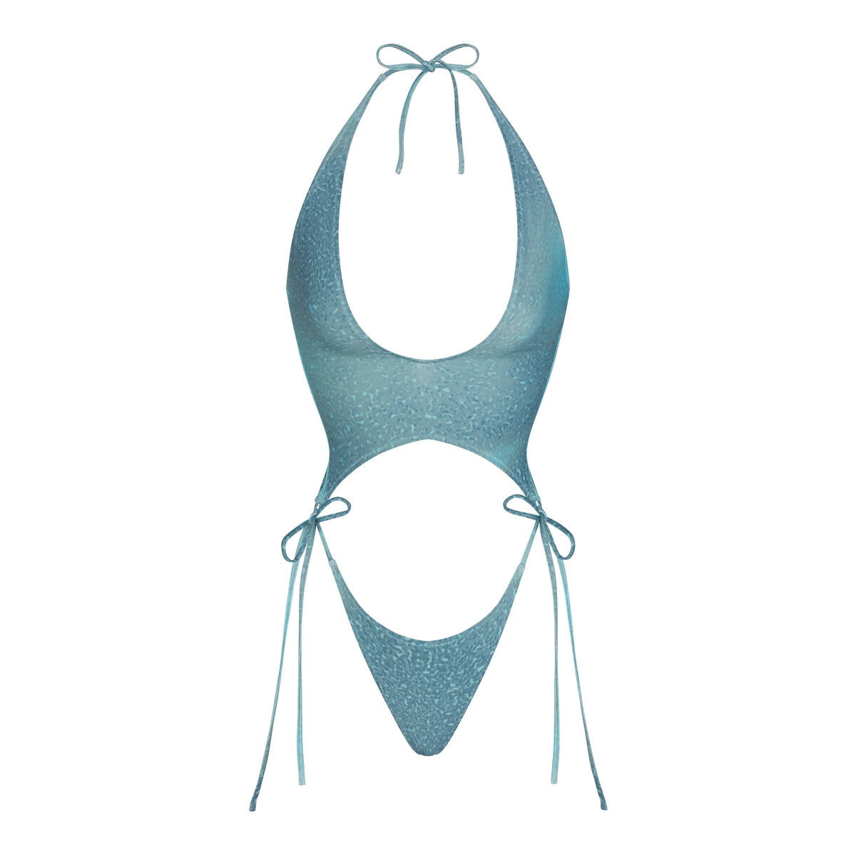 SIGNATURE SWIM PLUNGE MONOKINI | CYAN FK OMBRE PRINT