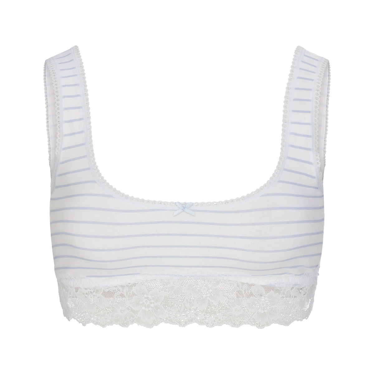 LIGHTWEIGHT COTTON LACE SCOOP BRALETTE | AIRSPACE LAGUNA STRIPE