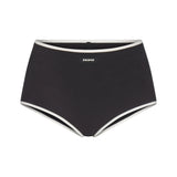 COTTON RIB BOY SHORT | SOOT CONTRAST