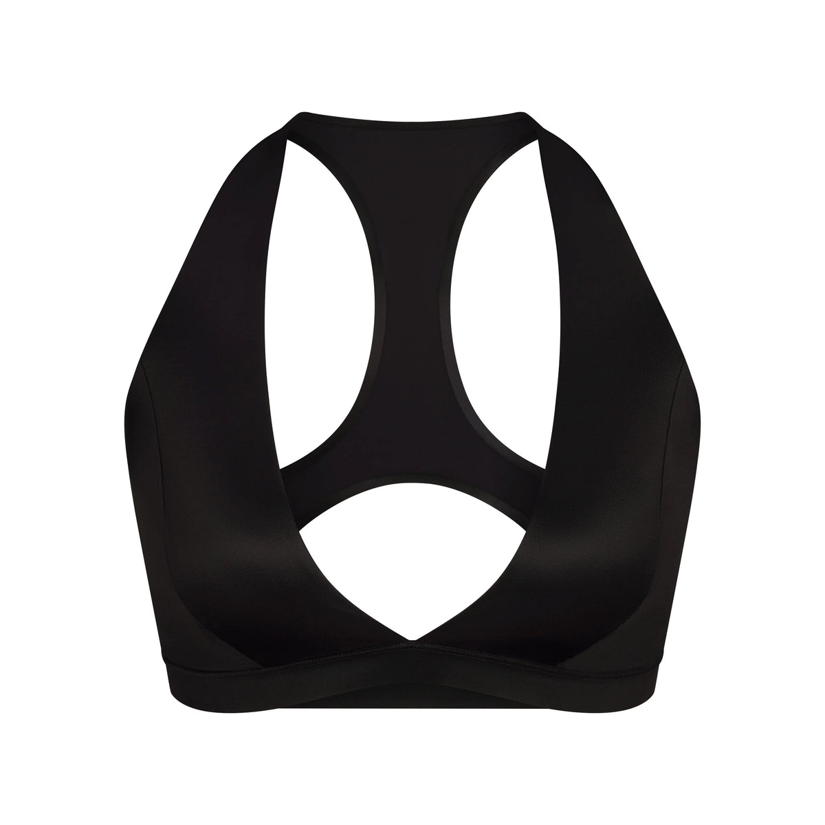 NikeSKIMS SATIN SHINE RACERBACK BRA | OBSIDIAN